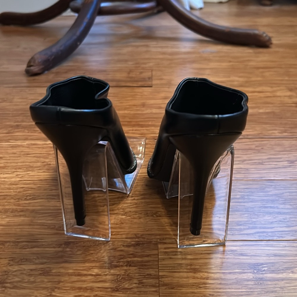 MACKINJ Rhinestone Trim Mule Heels - Picture 4 of 6